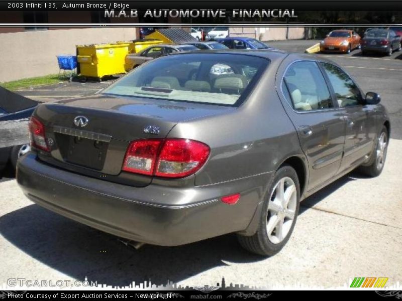 Autumn Bronze / Beige 2003 Infiniti I 35