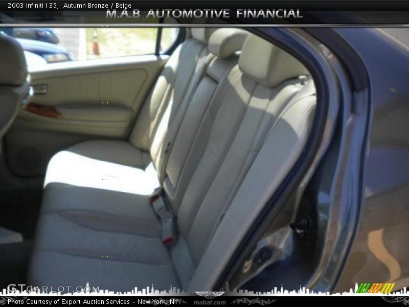 Autumn Bronze / Beige 2003 Infiniti I 35