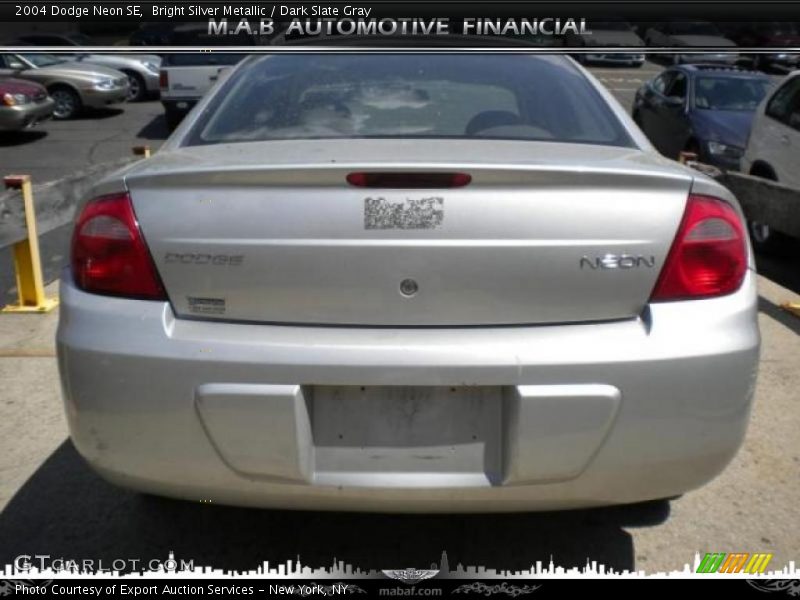 Bright Silver Metallic / Dark Slate Gray 2004 Dodge Neon SE