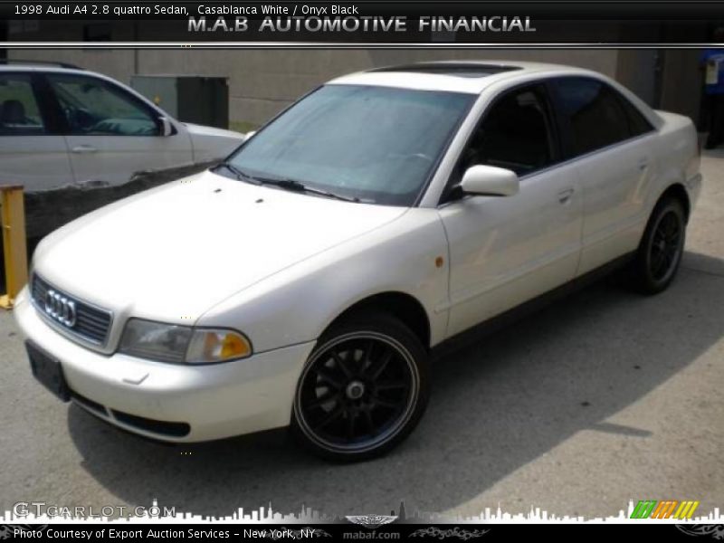 Casablanca White / Onyx Black 1998 Audi A4 2.8 quattro Sedan