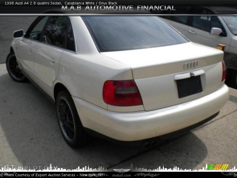 Casablanca White / Onyx Black 1998 Audi A4 2.8 quattro Sedan