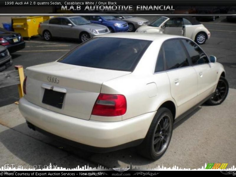 Casablanca White / Onyx Black 1998 Audi A4 2.8 quattro Sedan