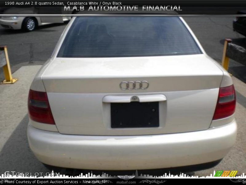 Casablanca White / Onyx Black 1998 Audi A4 2.8 quattro Sedan