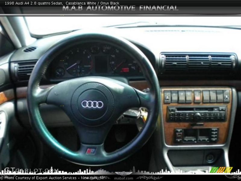 Casablanca White / Onyx Black 1998 Audi A4 2.8 quattro Sedan