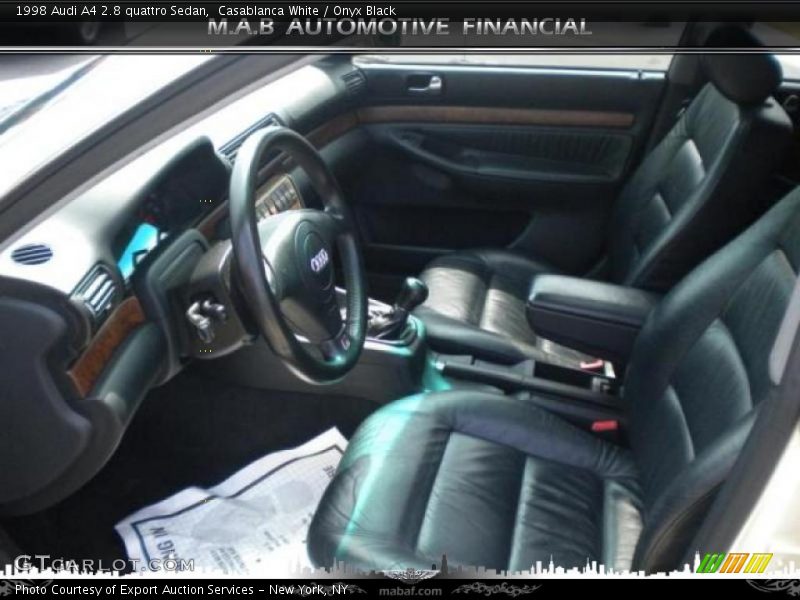 Casablanca White / Onyx Black 1998 Audi A4 2.8 quattro Sedan