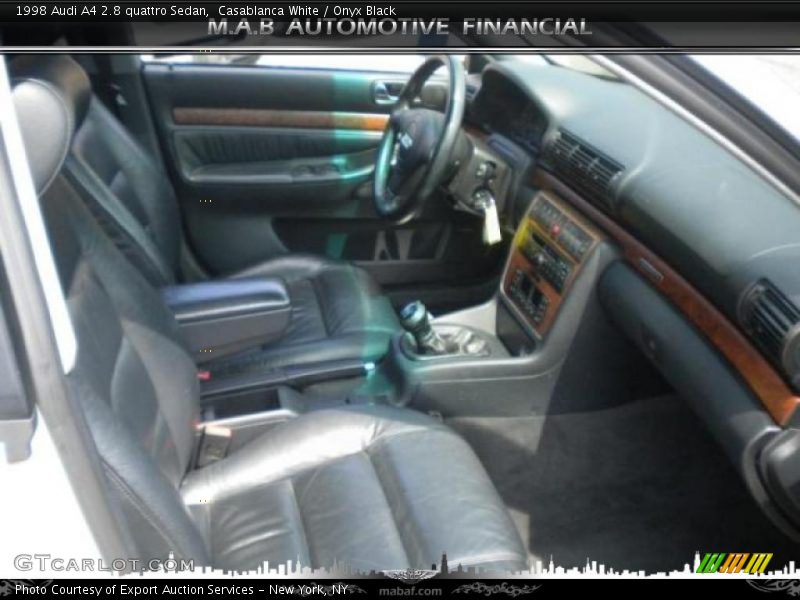 Casablanca White / Onyx Black 1998 Audi A4 2.8 quattro Sedan
