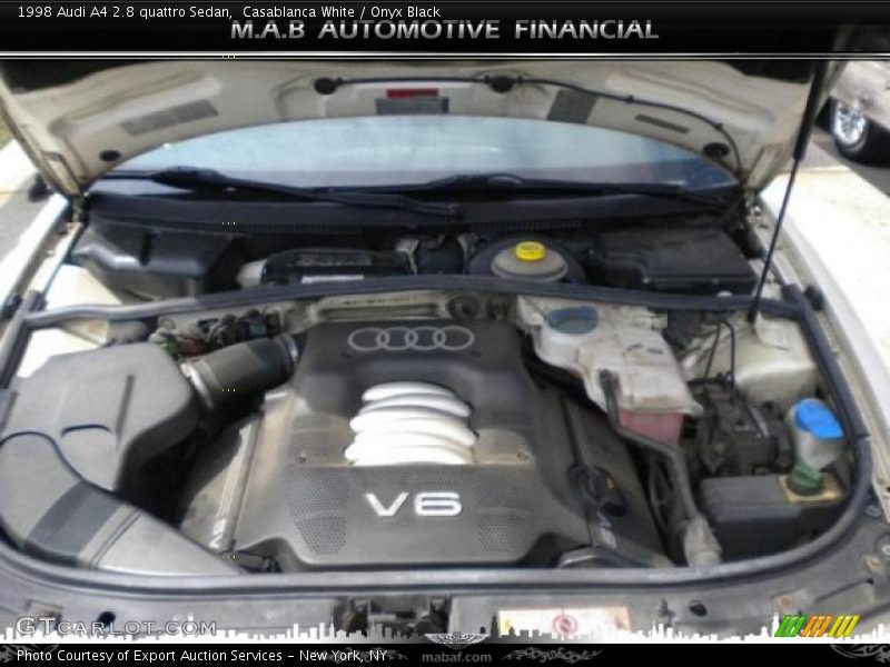 Casablanca White / Onyx Black 1998 Audi A4 2.8 quattro Sedan