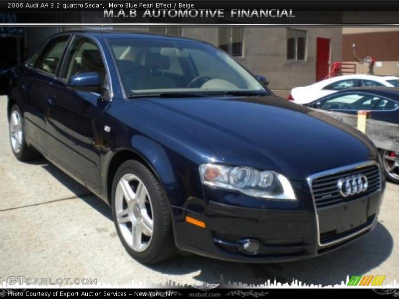 Moro Blue Pearl Effect / Beige 2006 Audi A4 3.2 quattro Sedan