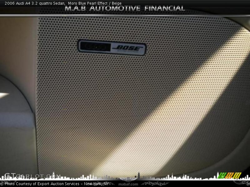 Moro Blue Pearl Effect / Beige 2006 Audi A4 3.2 quattro Sedan