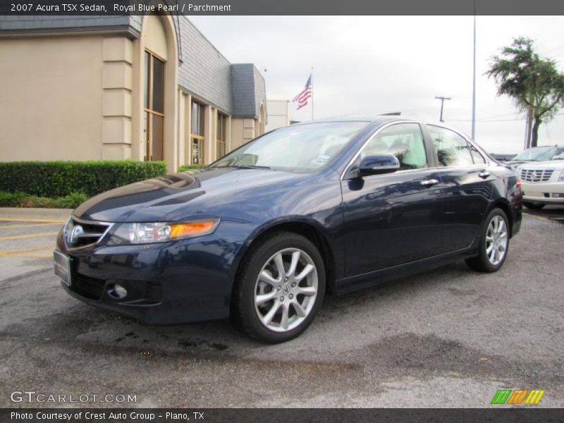 Royal Blue Pearl / Parchment 2007 Acura TSX Sedan
