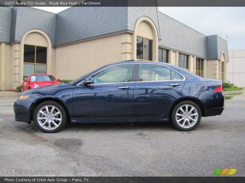 Royal Blue Pearl / Parchment 2007 Acura TSX Sedan