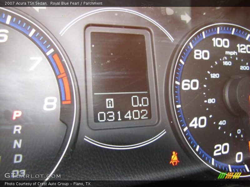 Royal Blue Pearl / Parchment 2007 Acura TSX Sedan