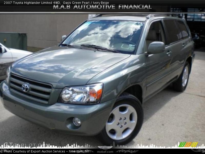 Oasis Green Pearl / Ivory Beige 2007 Toyota Highlander Limited 4WD