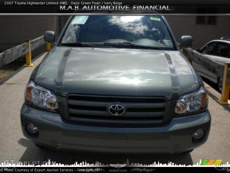 Oasis Green Pearl / Ivory Beige 2007 Toyota Highlander Limited 4WD