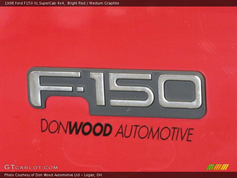 Bright Red / Medium Graphite 1998 Ford F150 XL SuperCab 4x4
