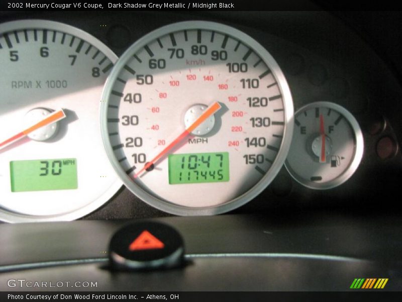Dark Shadow Grey Metallic / Midnight Black 2002 Mercury Cougar V6 Coupe