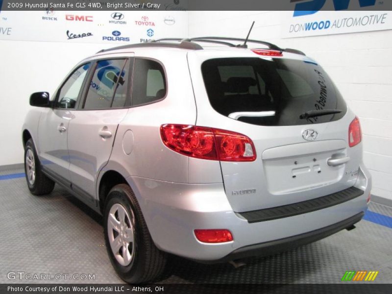 Bright Silver / Gray 2009 Hyundai Santa Fe GLS 4WD