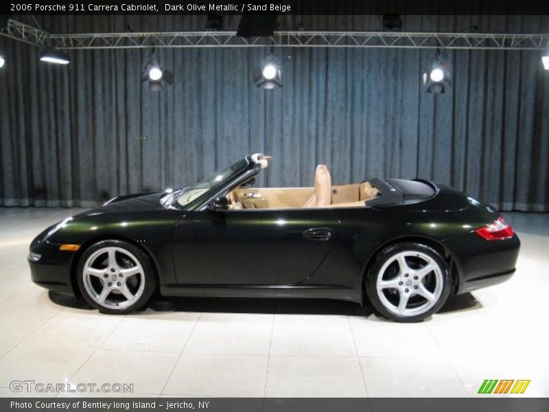 Dark Olive Metallic / Sand Beige 2006 Porsche 911 Carrera Cabriolet