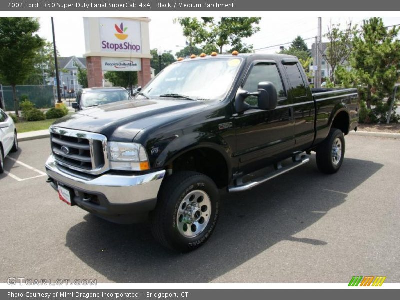 Black / Medium Parchment 2002 Ford F350 Super Duty Lariat SuperCab 4x4