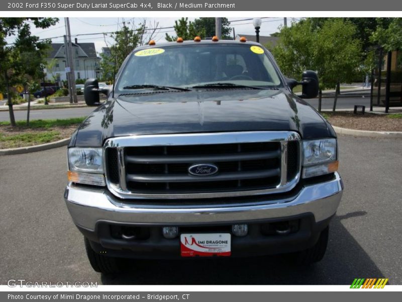 Black / Medium Parchment 2002 Ford F350 Super Duty Lariat SuperCab 4x4