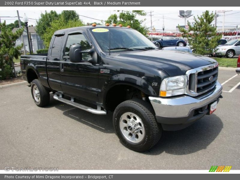 Black / Medium Parchment 2002 Ford F350 Super Duty Lariat SuperCab 4x4