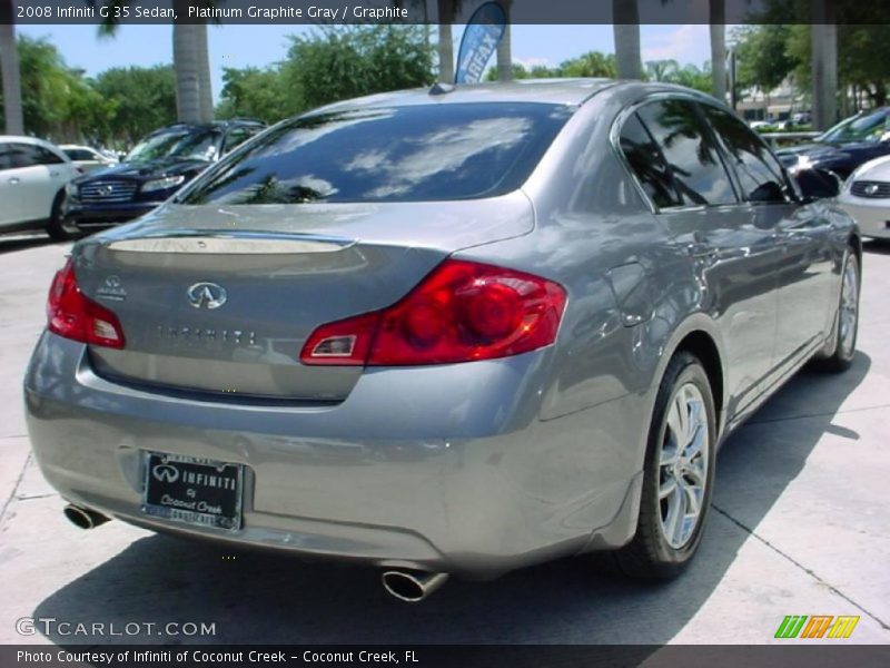 Platinum Graphite Gray / Graphite 2008 Infiniti G 35 Sedan