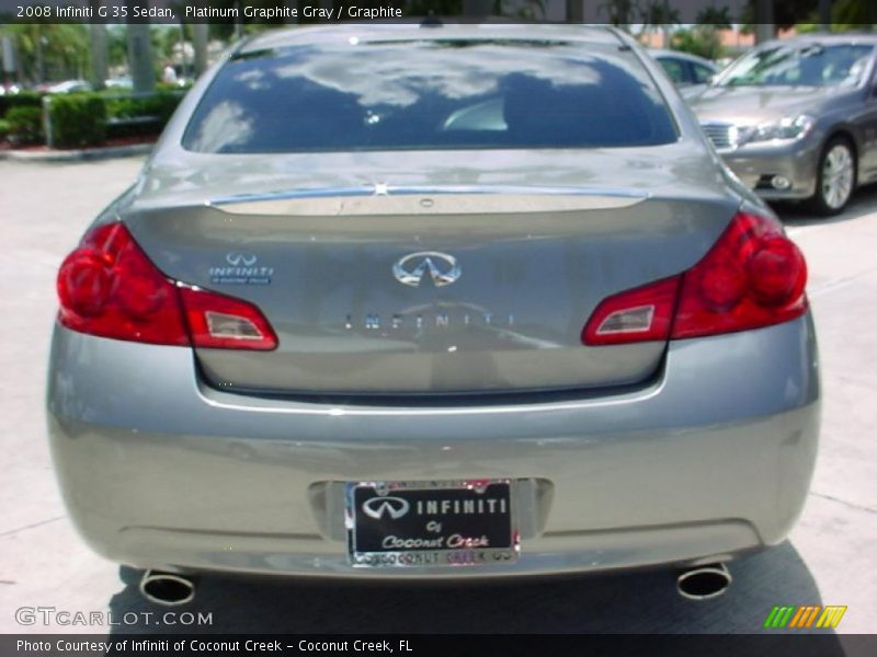 Platinum Graphite Gray / Graphite 2008 Infiniti G 35 Sedan
