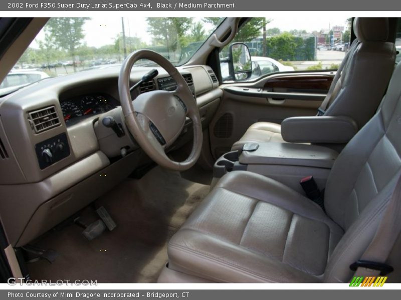 Black / Medium Parchment 2002 Ford F350 Super Duty Lariat SuperCab 4x4