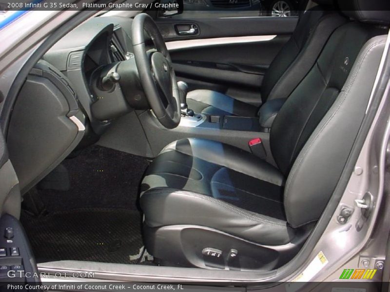 Platinum Graphite Gray / Graphite 2008 Infiniti G 35 Sedan