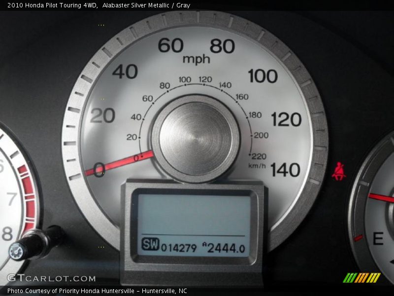 Alabaster Silver Metallic / Gray 2010 Honda Pilot Touring 4WD