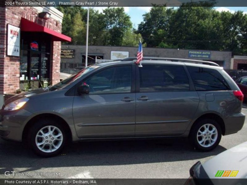 Phantom Gray Pearl / Stone Gray 2004 Toyota Sienna LE AWD