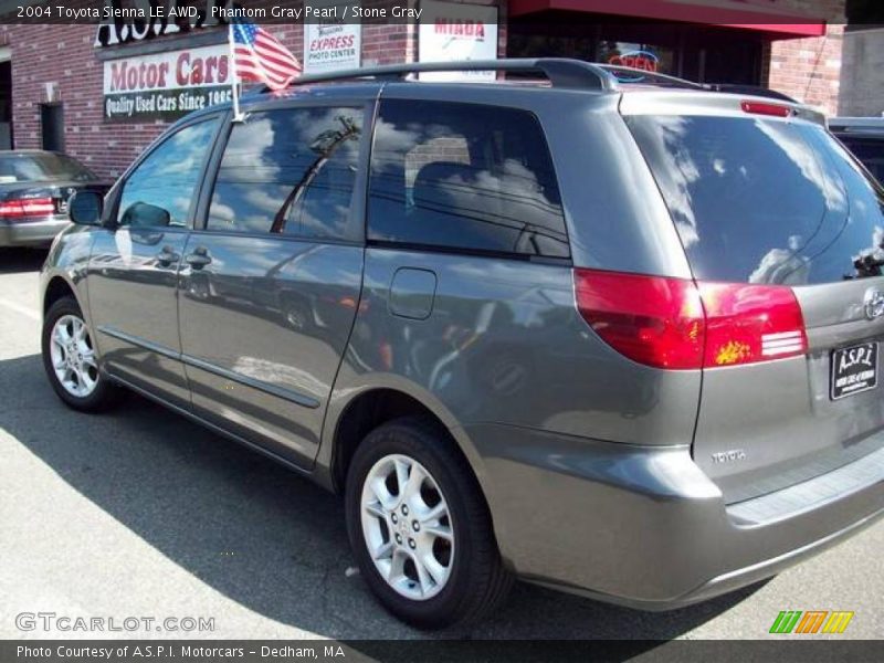 Phantom Gray Pearl / Stone Gray 2004 Toyota Sienna LE AWD