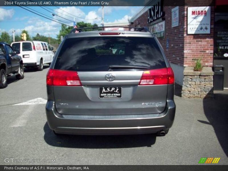 Phantom Gray Pearl / Stone Gray 2004 Toyota Sienna LE AWD