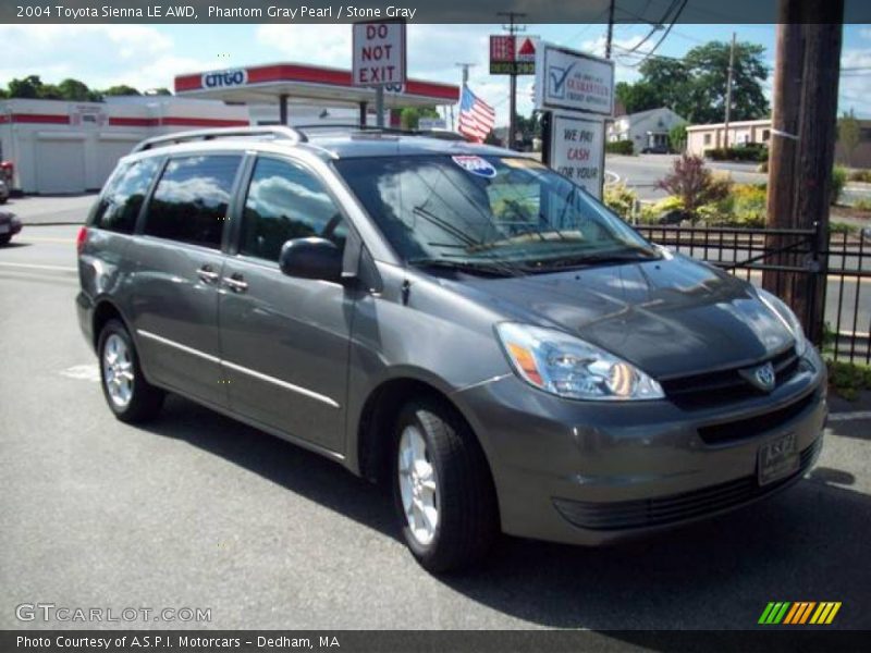 Phantom Gray Pearl / Stone Gray 2004 Toyota Sienna LE AWD