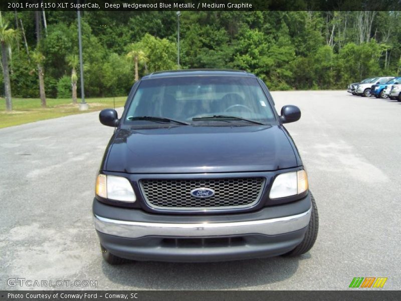 Deep Wedgewood Blue Metallic / Medium Graphite 2001 Ford F150 XLT SuperCab
