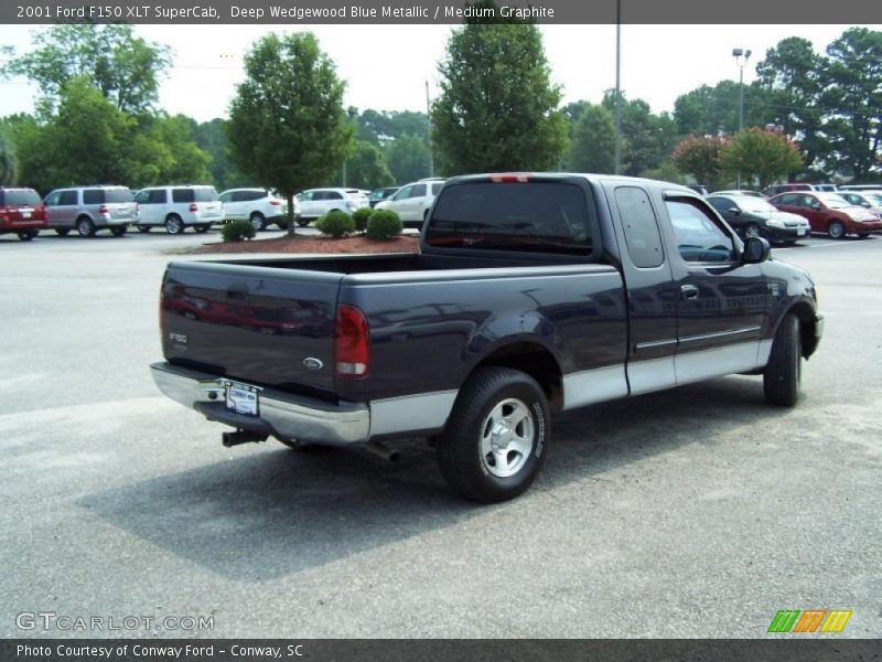 Deep Wedgewood Blue Metallic / Medium Graphite 2001 Ford F150 XLT SuperCab