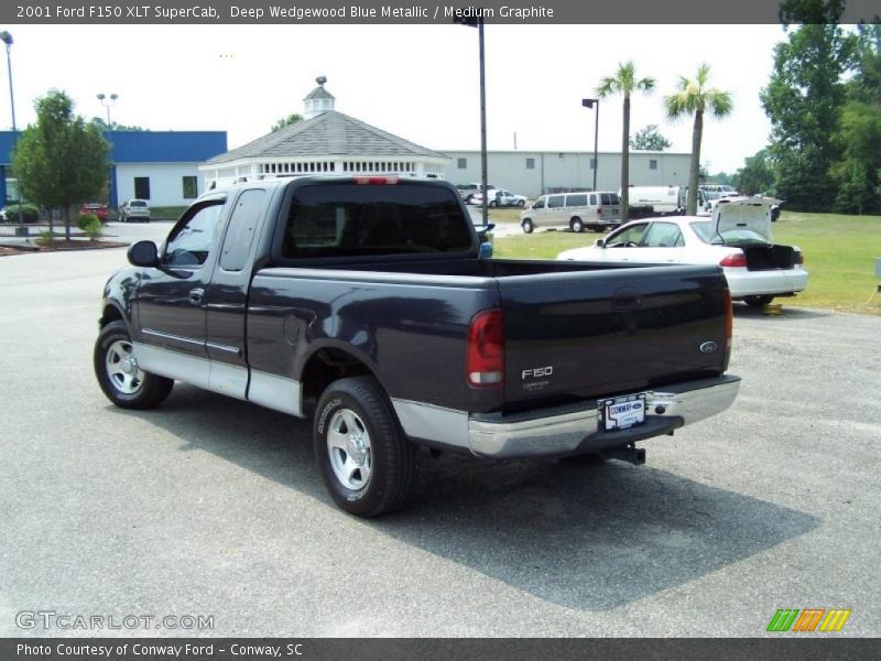 Deep Wedgewood Blue Metallic / Medium Graphite 2001 Ford F150 XLT SuperCab