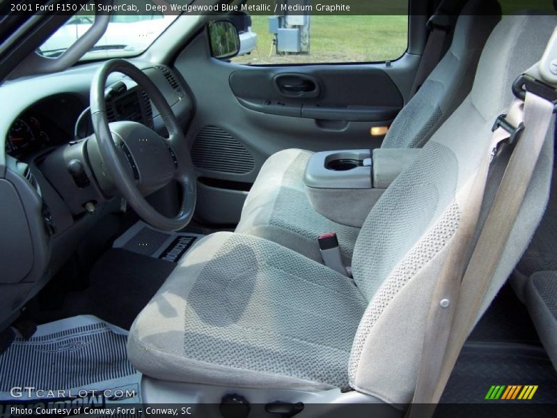 Deep Wedgewood Blue Metallic / Medium Graphite 2001 Ford F150 XLT SuperCab