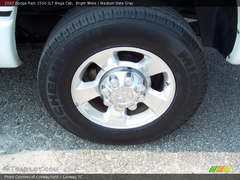 Bright White / Medium Slate Gray 2007 Dodge Ram 1500 SLT Mega Cab