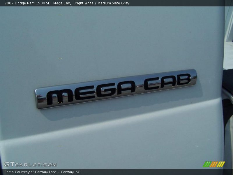 Bright White / Medium Slate Gray 2007 Dodge Ram 1500 SLT Mega Cab