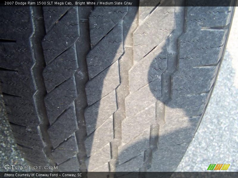 Bright White / Medium Slate Gray 2007 Dodge Ram 1500 SLT Mega Cab
