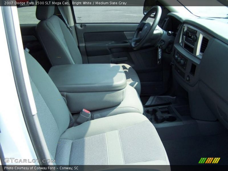 Bright White / Medium Slate Gray 2007 Dodge Ram 1500 SLT Mega Cab