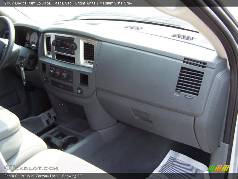 Bright White / Medium Slate Gray 2007 Dodge Ram 1500 SLT Mega Cab