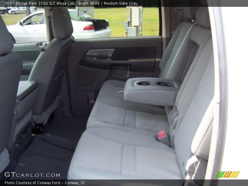 Bright White / Medium Slate Gray 2007 Dodge Ram 1500 SLT Mega Cab