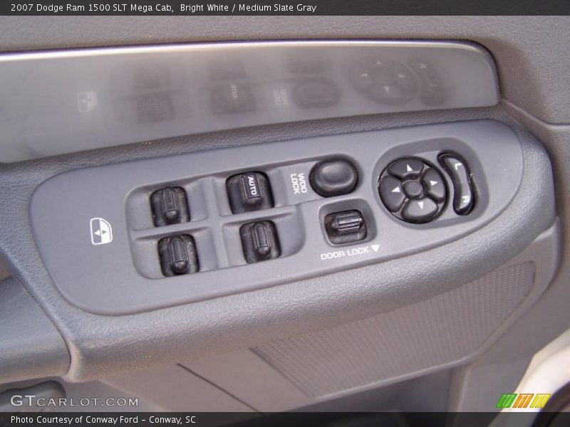 Bright White / Medium Slate Gray 2007 Dodge Ram 1500 SLT Mega Cab
