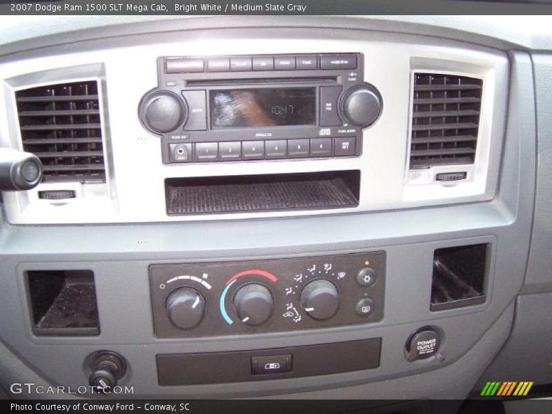 Bright White / Medium Slate Gray 2007 Dodge Ram 1500 SLT Mega Cab