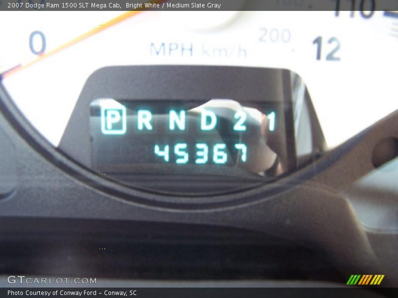 Bright White / Medium Slate Gray 2007 Dodge Ram 1500 SLT Mega Cab