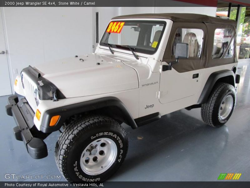 Stone White / Camel 2000 Jeep Wrangler SE 4x4