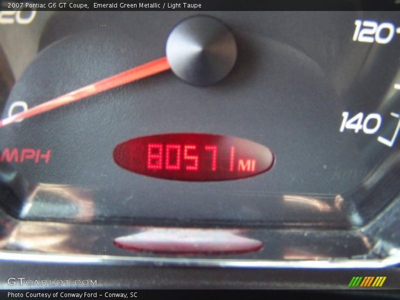Emerald Green Metallic / Light Taupe 2007 Pontiac G6 GT Coupe