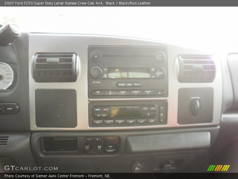Black / Black/Red Leather 2007 Ford F250 Super Duty Lariat Outlaw Crew Cab 4x4